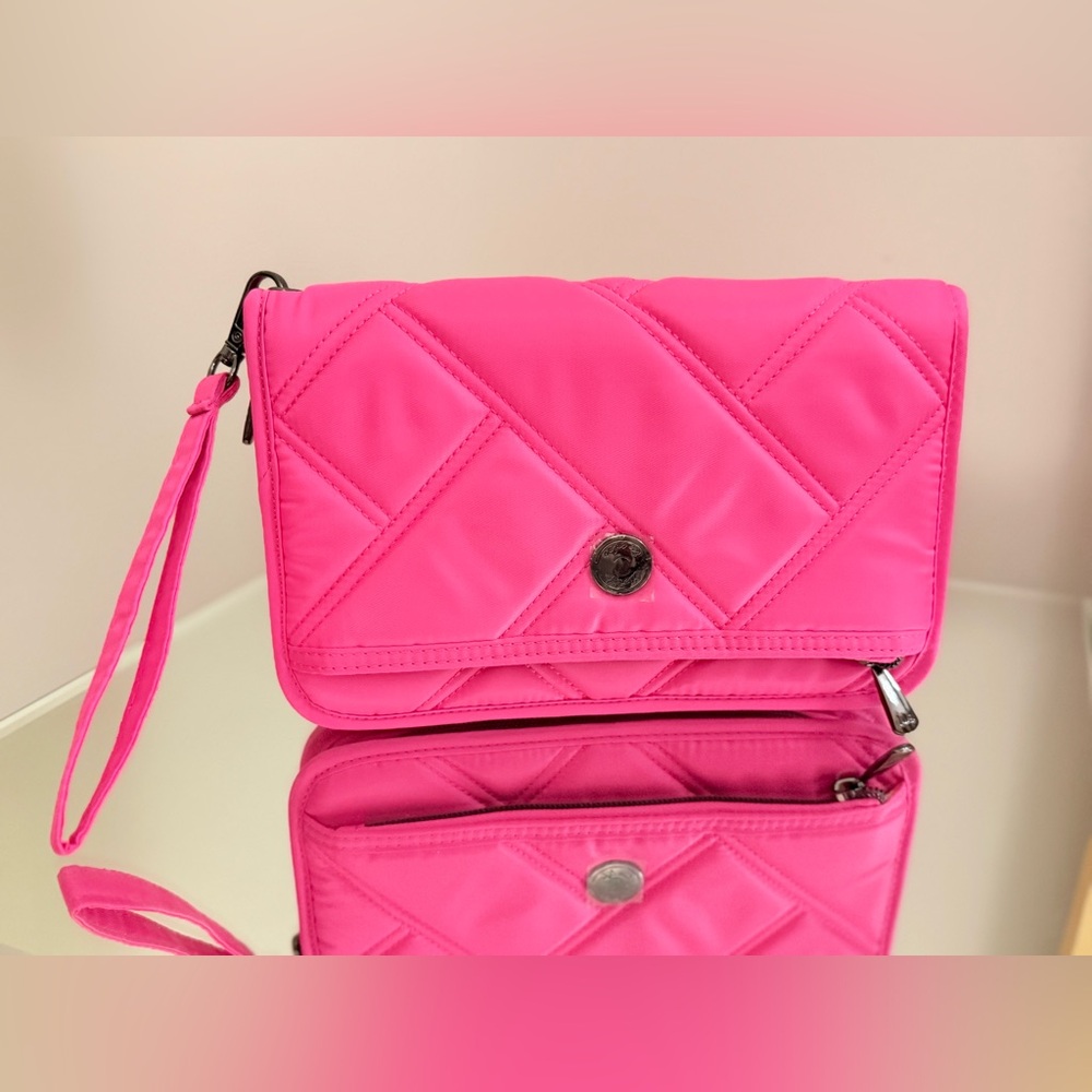 🌾Lug‎ Pink Quilted Zeppelin Bag NWOT